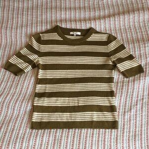 Cute striped short sleeved sweater